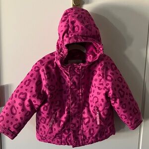 Cat & Jack Fuchsia Leopard Kids Raincoat